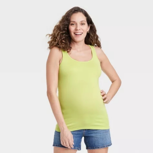 Maternity Tank Top - Isabel Maternity by Ingrid & Isabel™ Green - Picture 3 of 6
